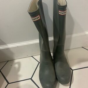Hunter Dark Green Waterproof Boots
